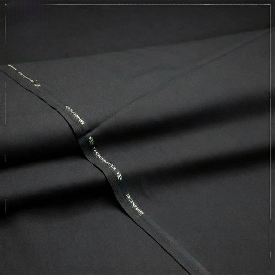 Black Grace Wash & Wear men's fabric close-up with fine details | BinFaiz